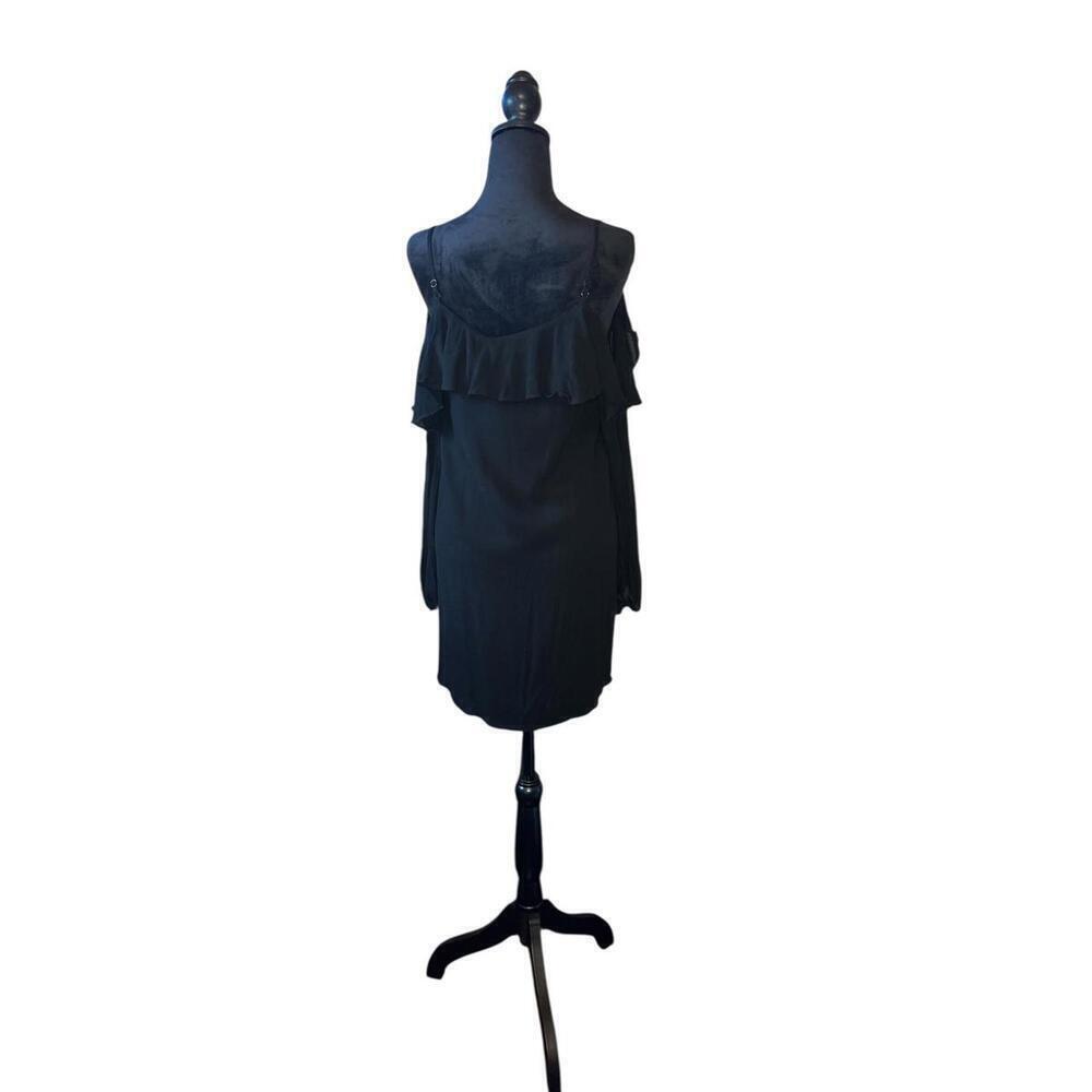 NWT DO+BE Black Cold Shoulder with Long Sleeves Dress or Tunic - Size M - Picture 2 of 5